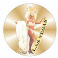 Vegas Showgirl in Yellow Photo Hand Mirror (2.5" Diameter)